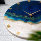 Ticking Thunder Silent Resin Wall Clock (Royal Blue)