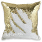 Mermaid Pillow Cover 16 X 16 Inches, Pillow Not Included (Gold/White)