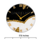 Black Peak Handmade Resin Clock 17.5 Inches