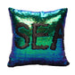 Mermaid Pillow Cover 16 X 16 Inches, Pillow Not Included (Mermaid Tail Black)