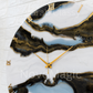 Black Falls Handmade Resin Clock 17.5 Inches