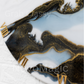 Black Falls Handmade Resin Clock 17.5 Inches