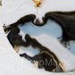 Black Falls Handmade Resin Clock 17.5 Inches