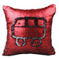 Mermaid Pillow Cover 16 X 16 Inches, Pillow Not Included (Red/Black)
